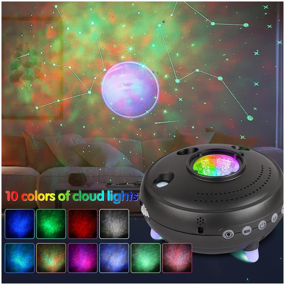 12 Proiettore Constellation 5 Planet Night Light Black - Foto 5