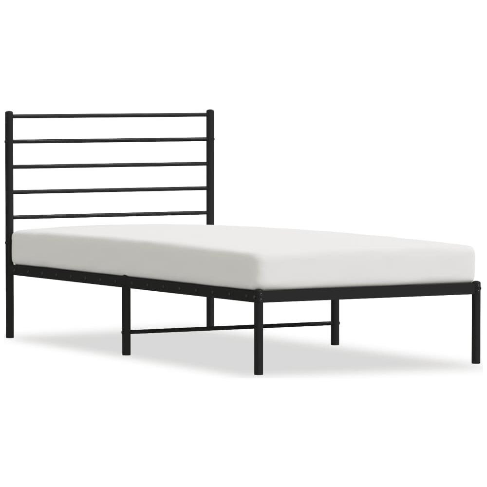 Giroletto Con Testiera In Metallo Nero 100x190 Cm - Foto 2