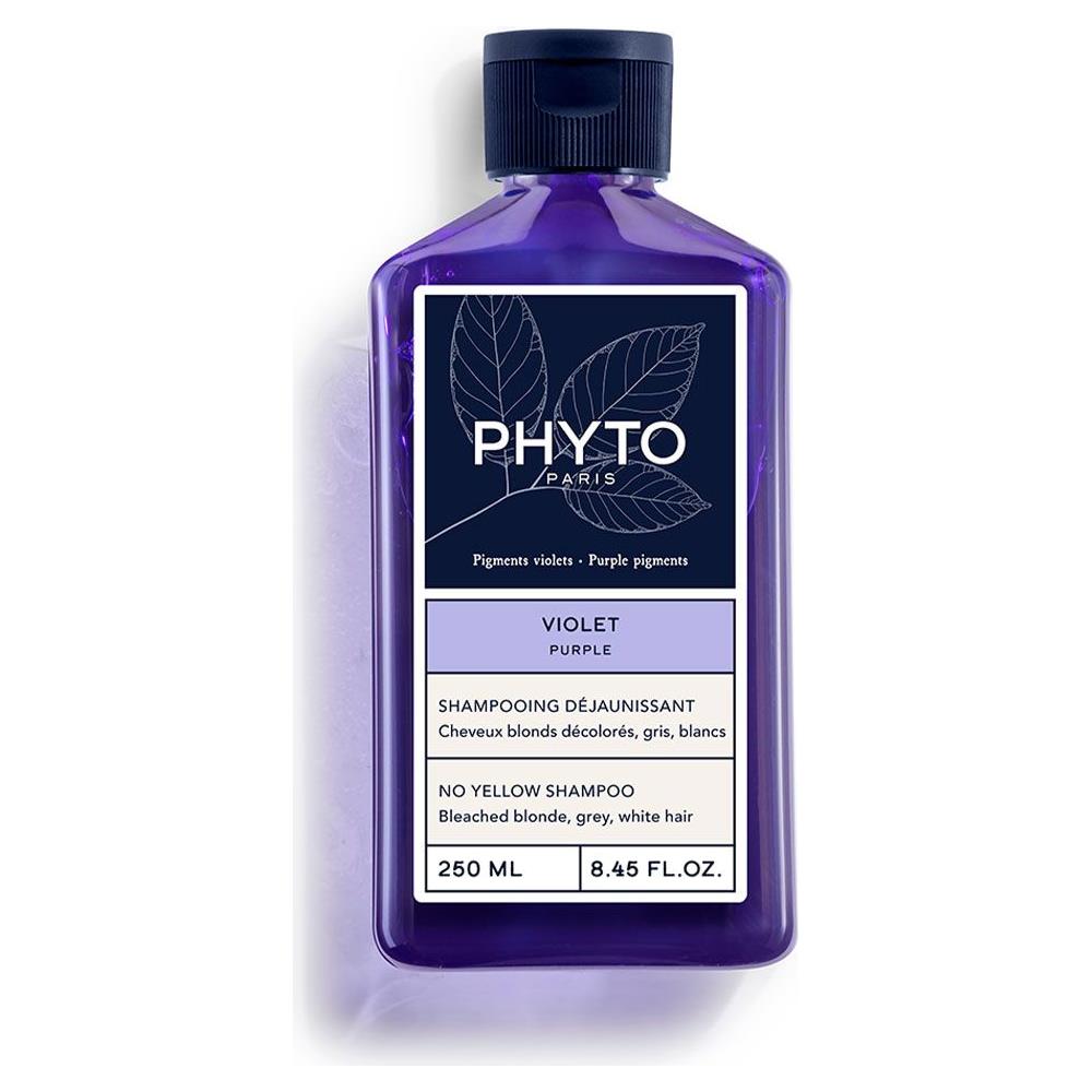 Shampoo Rinfrescante 250ml Viola Decolorato Capelli Biondi, Grigi, Bianchi Phyto - Foto 1