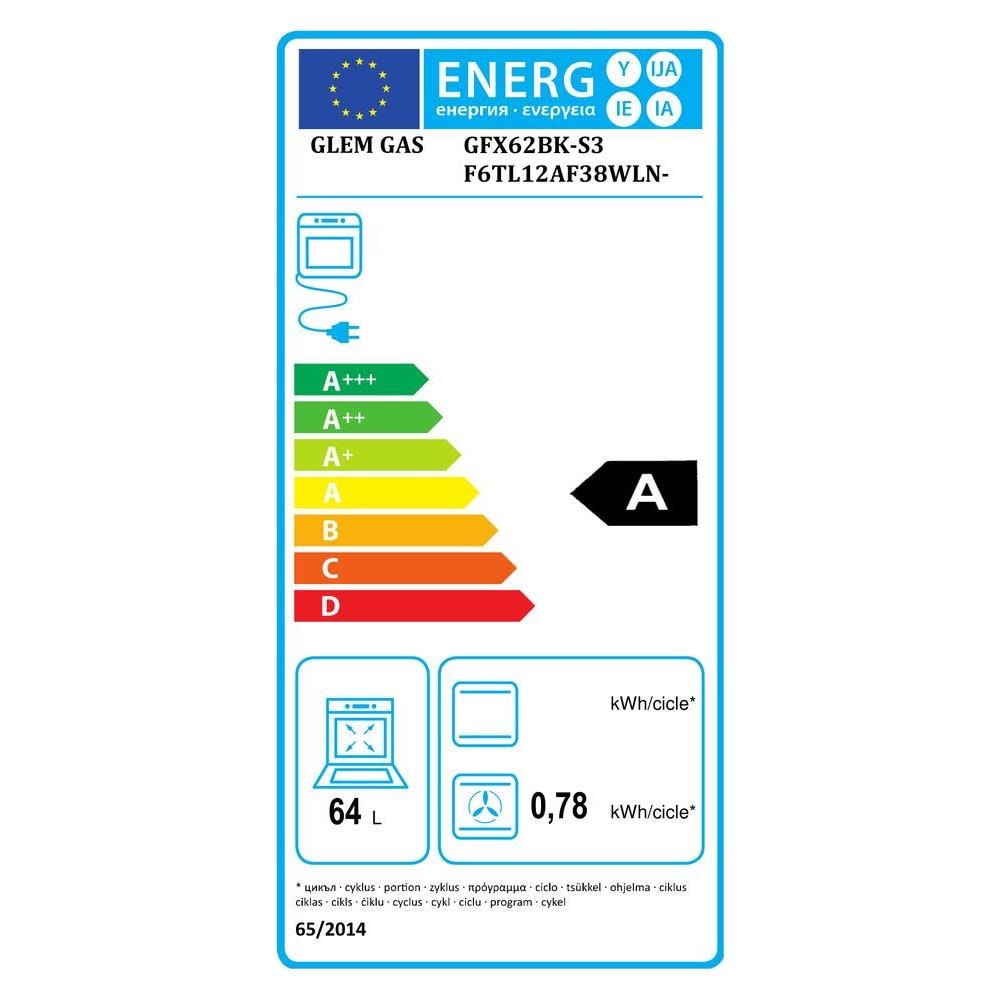 Forno Elettrico da Incasso GFX62BK-S3 Capacità 64 L Multifunzione Ventilato Potenza 2670 W Colore Nero - Foto 2