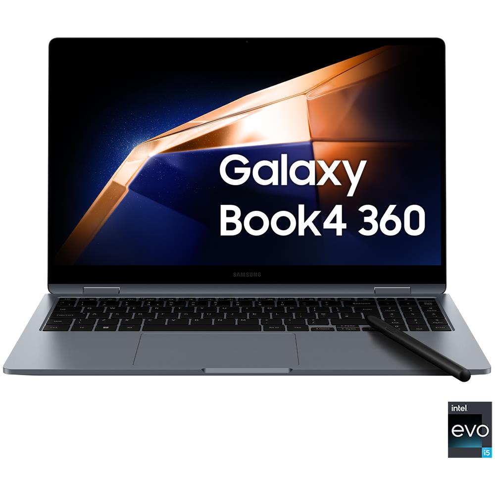 Galaxy Book4 360 Laptop, Intel® Core™ 5 120U, 16GB RAM, 512GB SSD, 15.6" Super AMOLED, Windows 11 Home, Moonstone Gray - Foto 1