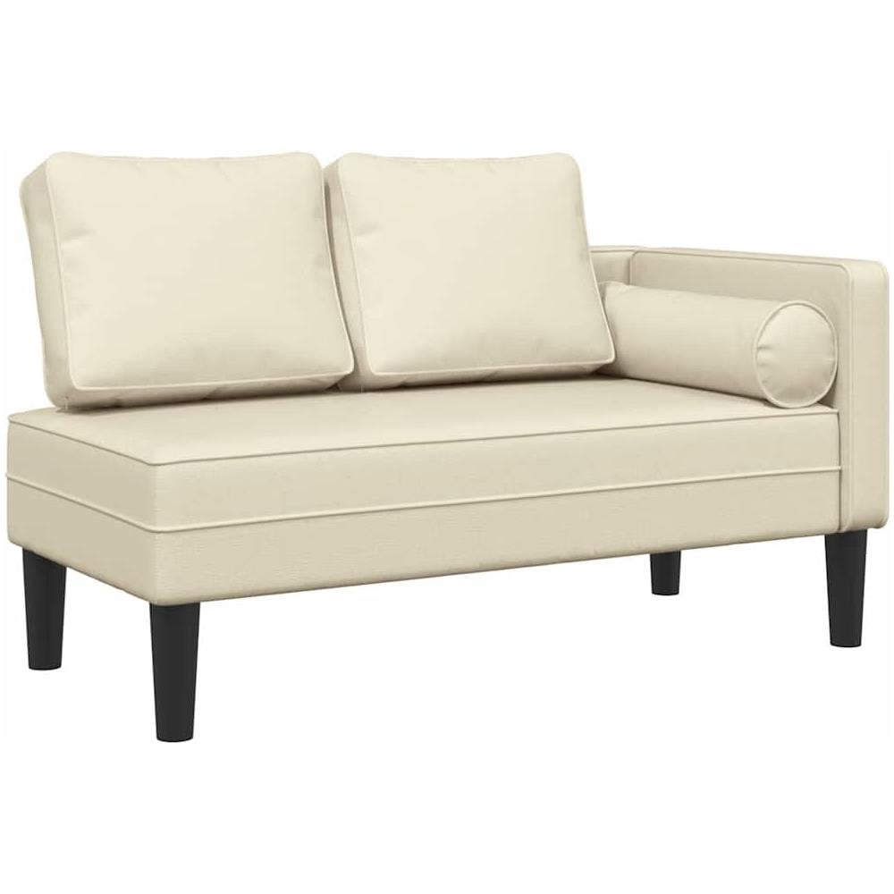 Sdraio con Cuscini Crema in Similpelle - Foto 1