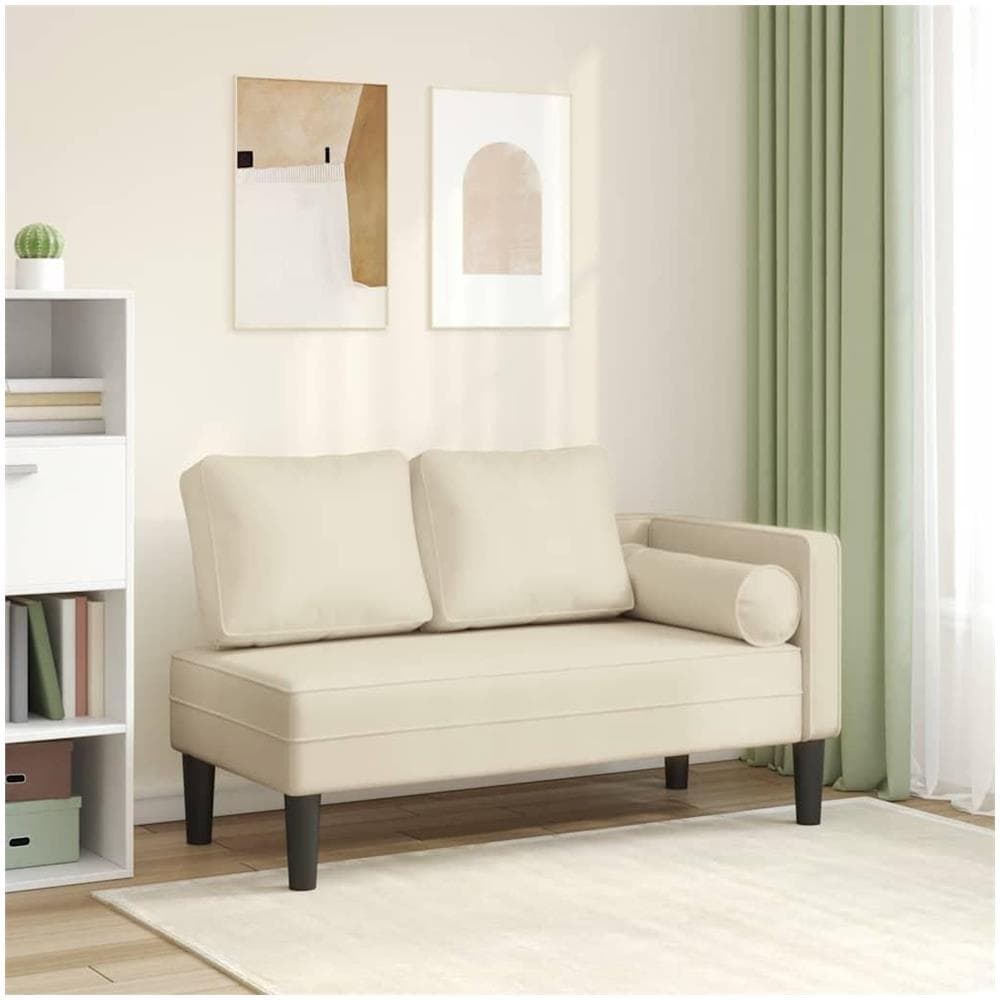 Sdraio con Cuscini Crema in Similpelle - Foto 2