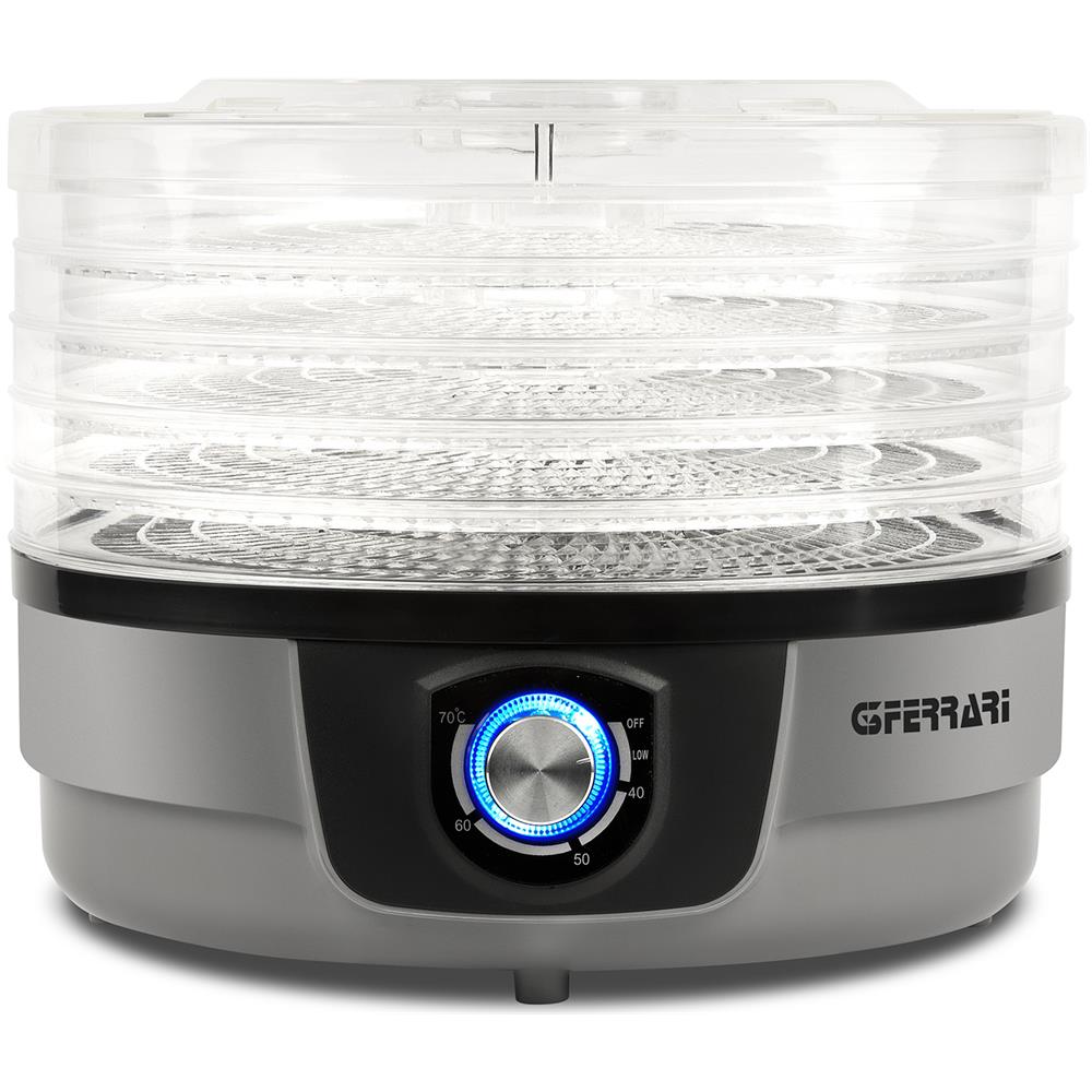 Disidratatore G10197 con 5 Vassoi Rotanti Rimovibili Potenza 250 W Colore Grigio - Foto 2