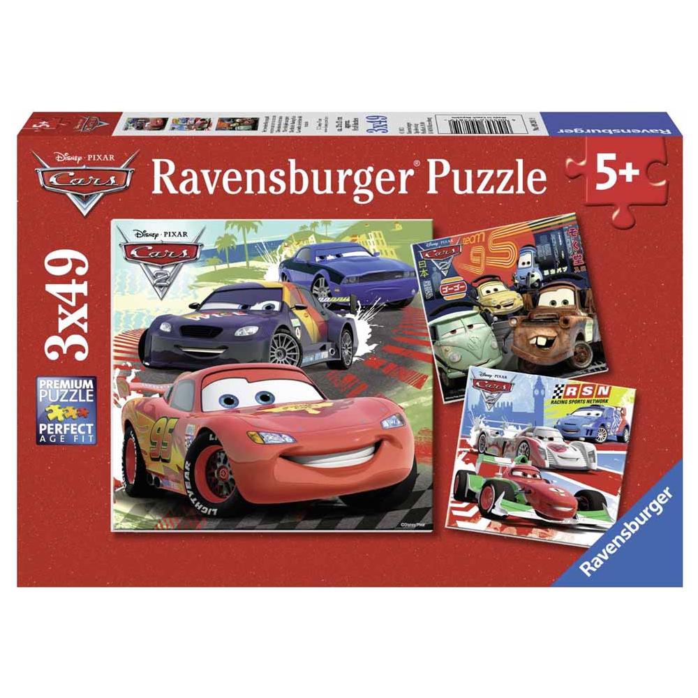 Puzzle Cars 2 Giro Intorno al Mondo 3x49 pz 18 x 18 cm 09281 - Foto 2