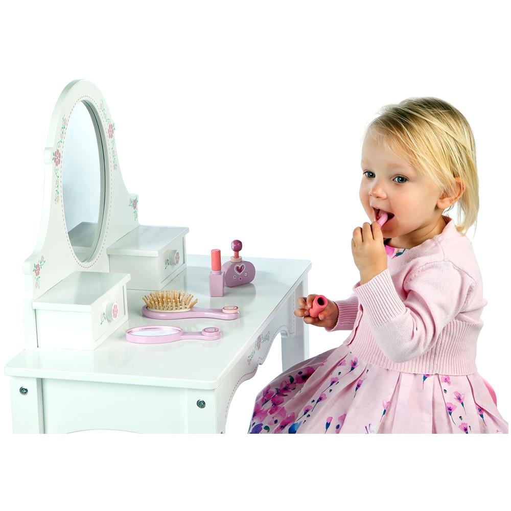 Tavolino Trucco per bambine in Legno con sgabellino cm 60x30x95 h - Foto 2