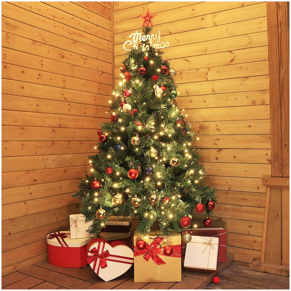 Albero Di Natale 210 Cm Artificialmente Con 868 Punte Ignifugo Abete Costruzione Rapida Incl. Supporto Per Albero Di Natale Natale Verde Deco 2,1 M - Foto 2