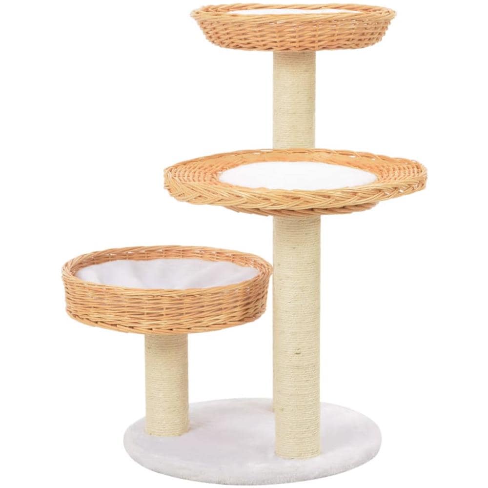 Albero Per Gatti Con Tiragraffi In Legno Di Salice Naturale - Foto 2