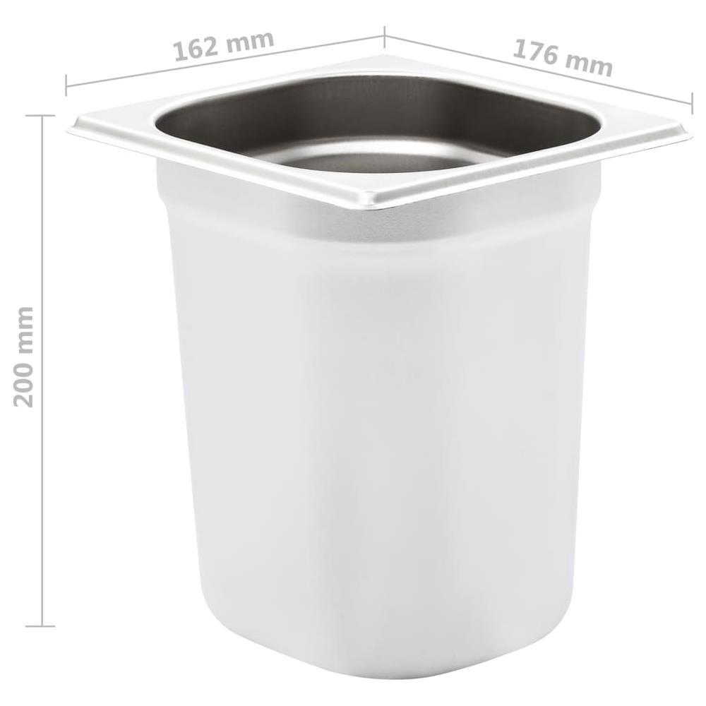 Contenitori Per Alimenti 8 Pz Gn 1/6 200 Mm In Acciaio Inox - Foto 8