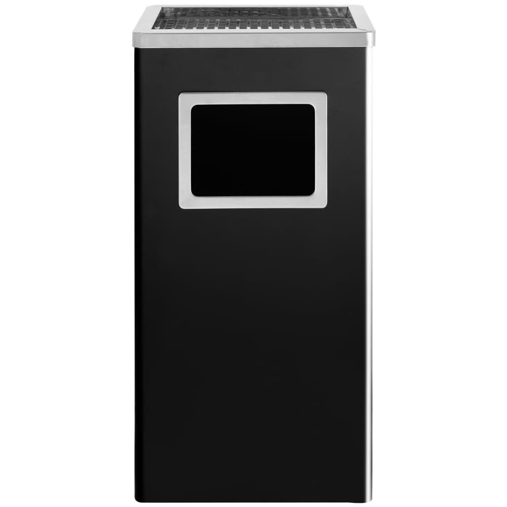 Pattumiera Con Posacenere Da Albergo 45 L Acciaio Nero - Foto 2