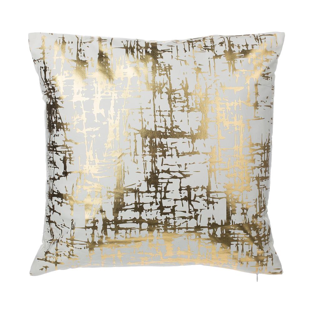 Set Di Due Cuscini In Cotone Con Motivo A Crepe Dorato 45 X 45 Cm Gardenia - Foto 2