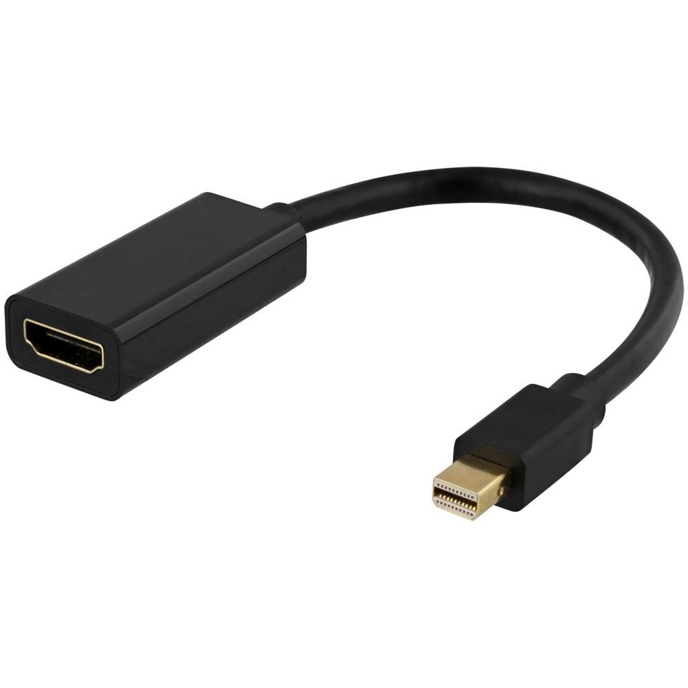 Nilox Adattatore DisplayPort Maschio A HDMI Femmina, Nero, Cavo Integrato 15 Cm
