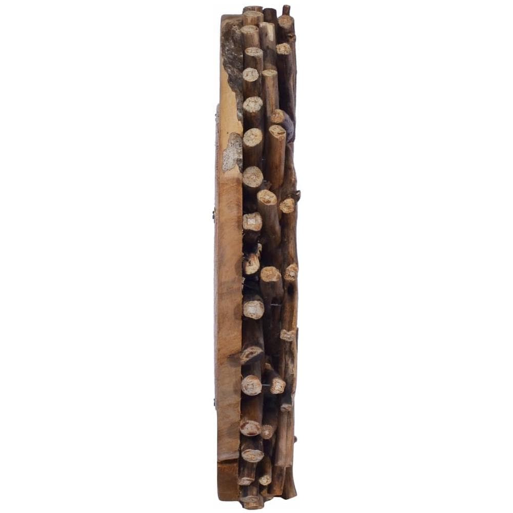Specchio da Parete 40 cm in Legno di Teak Rotondo - Foto 2