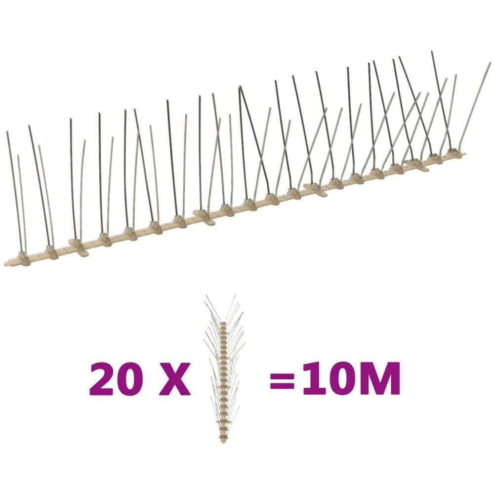 Set Dissuasori per Uccelli e Piccioni 20 pz 4 File 10 m - Foto 1