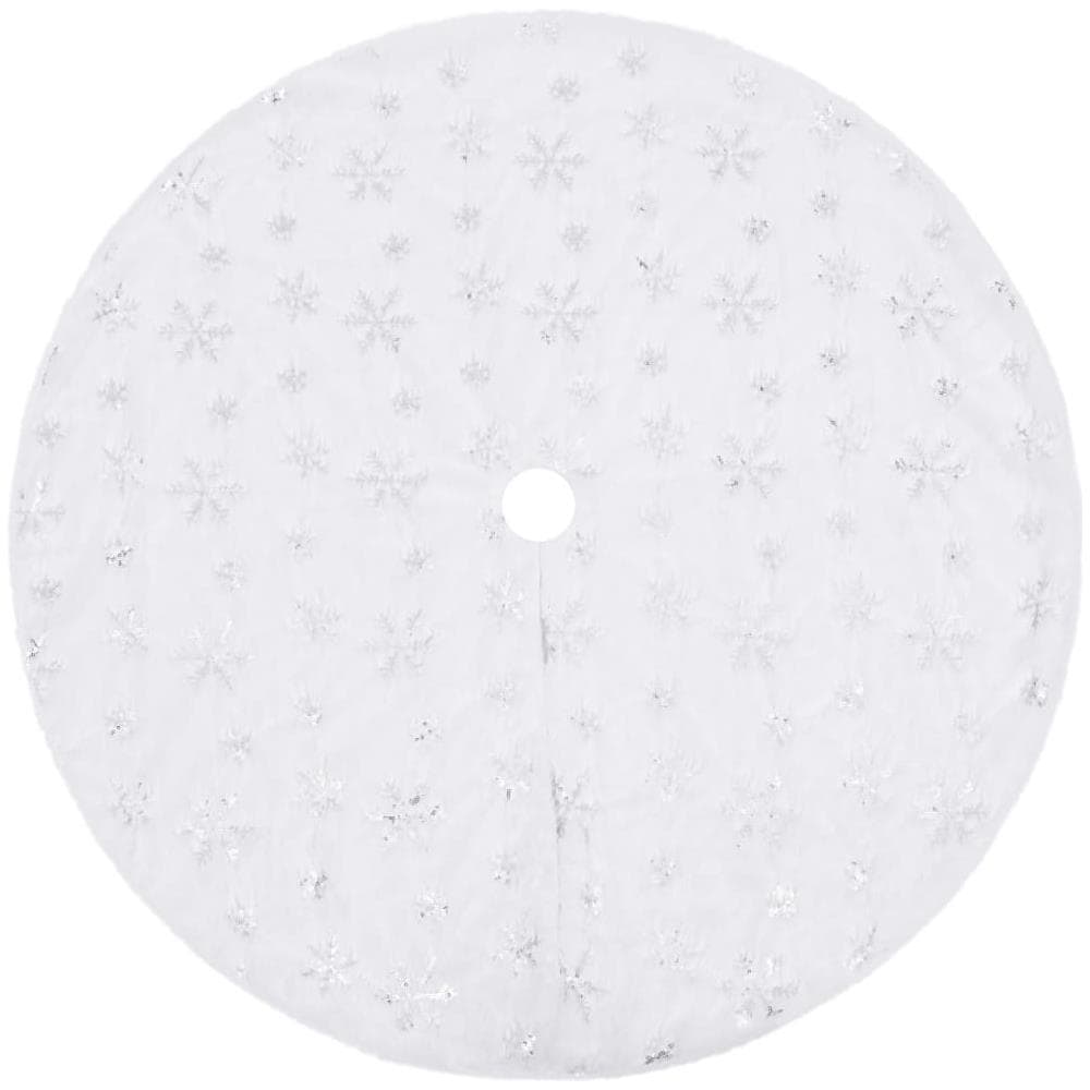 Gonna Per Albero Di Natale Bianca 150 Cm In Pelliccia Sintetica - Foto 2