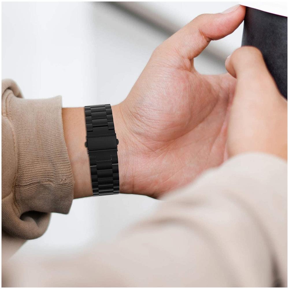 Bracciale Garmin Vivoactive 4 In Acciaio Inossidabile Nero - Foto 2