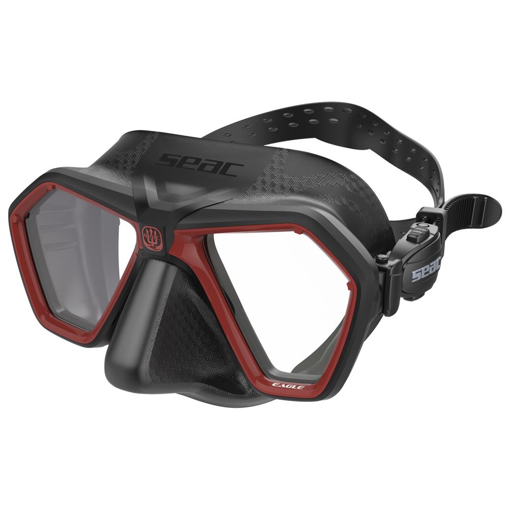 Maschera Eagle Black Trasparente Nero / rosso - Foto 1