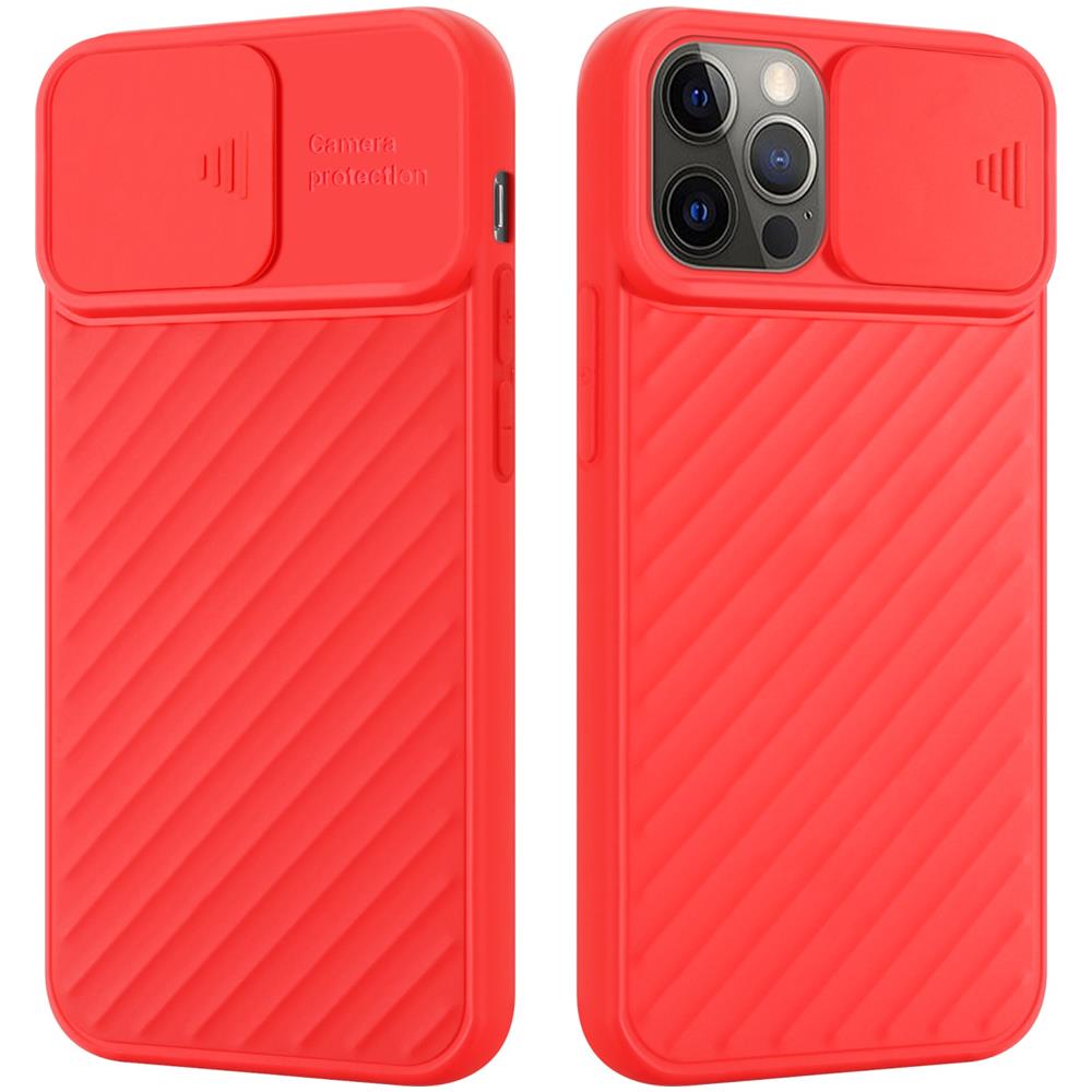 Custodia Compatibile Con Apple Iphone 12 Pro Max In Opaco Rosso - Coperchio Protettivo In Silicone Tpu Flessibile E Con Protezione Per La Fotocamera - Foto 1