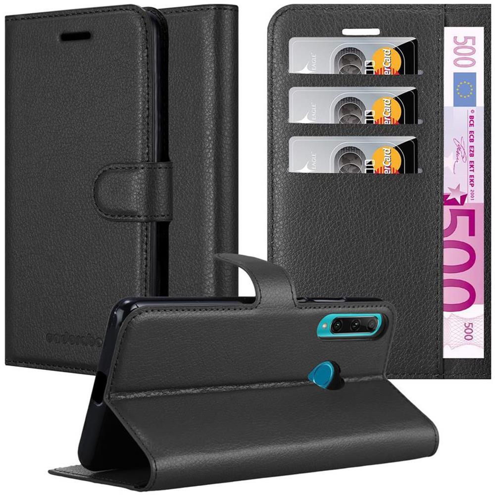 Custodia Compatibile Con Honor 20e In Nero Carbone - Coperchio Protettiva Con Chiusura Magnetica, Funzione Stand E Tasca Per Le Carte - Foto 1