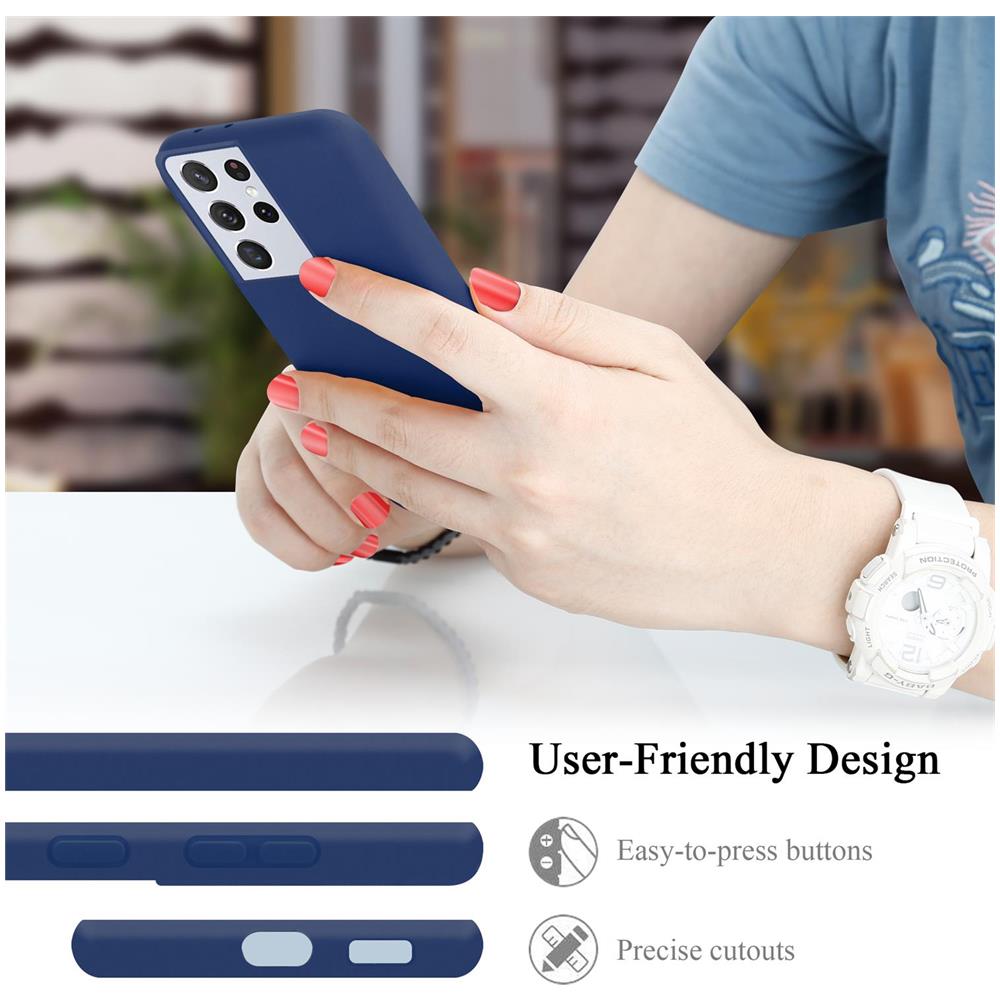 Custodia Compatibile Con Samsung Galaxy S21 Ultra In Liquid Blu - Coperchio Protettivo In Silicone Tpu Flessibile - Foto 7