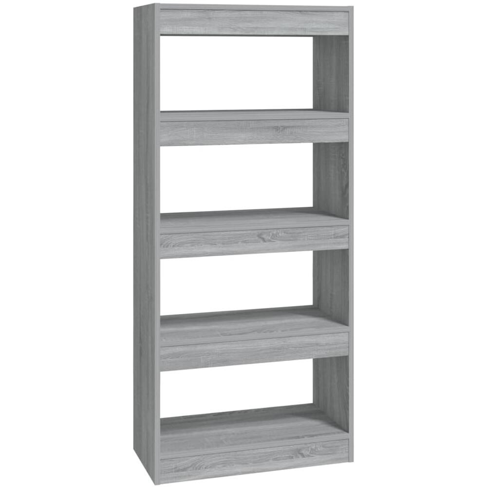 Libreria / divisorio Grigio Sonoma 60x30x135 Cm Legno Multistrato - Foto 2