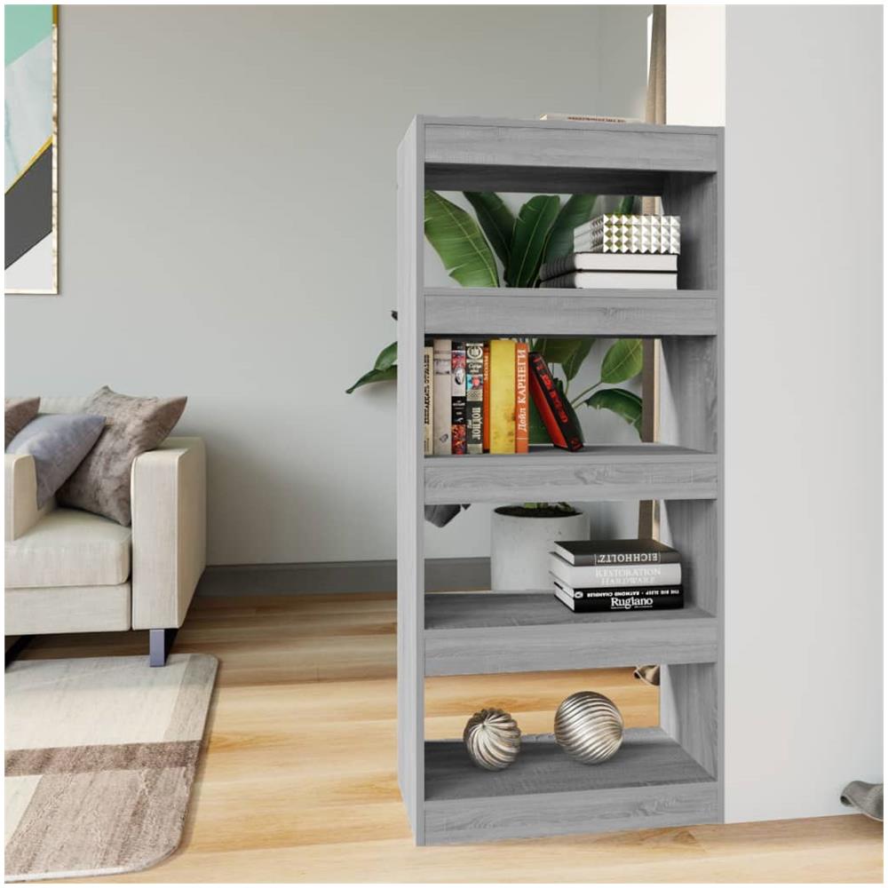 Libreria / divisorio Grigio Sonoma 60x30x135 Cm Legno Multistrato - Foto 1