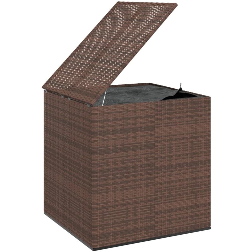 Contenitore Da Giardino In Rattan Pe 100x97,5x104 Cm Marrone - Foto 3