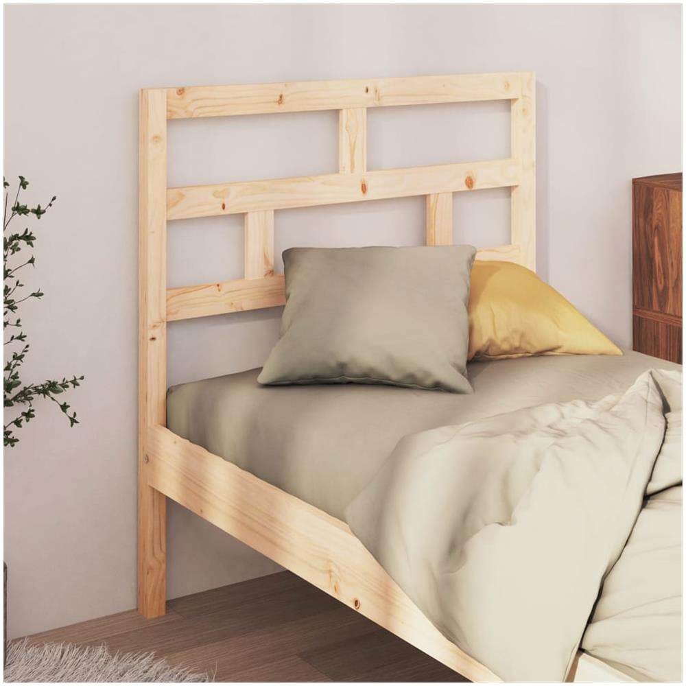 Testiera Per Letto 81x4x100 Cm In Legno Massello Di Pino - Foto 3