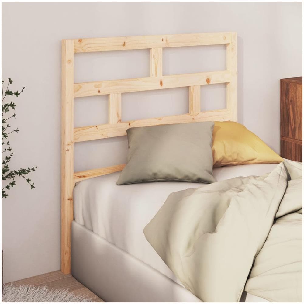 Testiera Per Letto 81x4x100 Cm In Legno Massello Di Pino - Foto 1