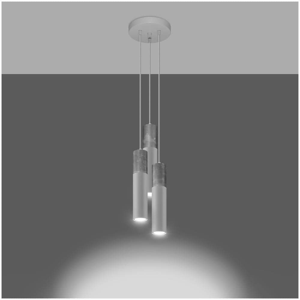 Lampada A Sospensione In Cemento Borgio 3p Bianco 1100xø195 Mm Cemento - Foto 11