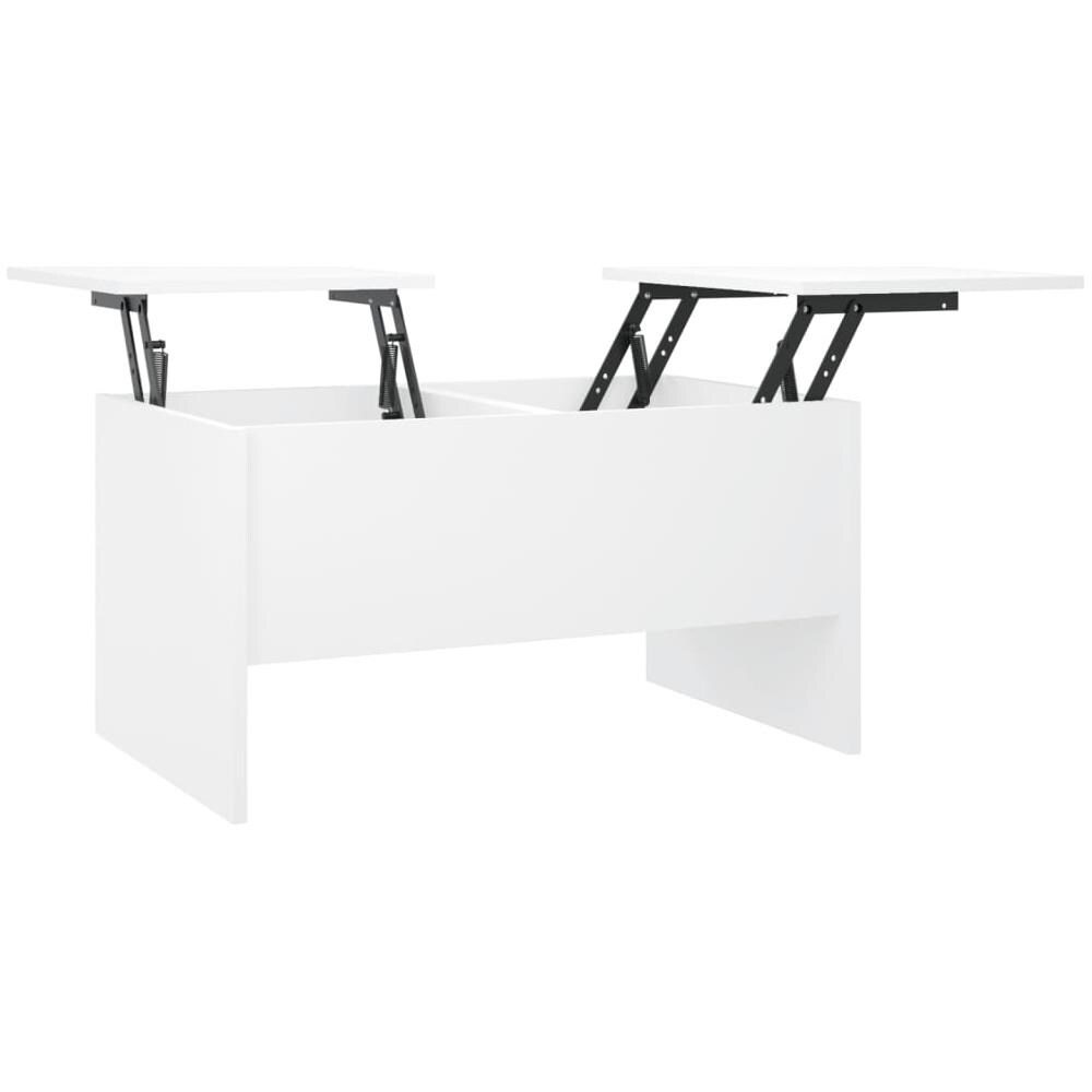 Tavolino Da Salotto Bianco 80x50x42,5 Cm In Legno Multistrato - Foto 1