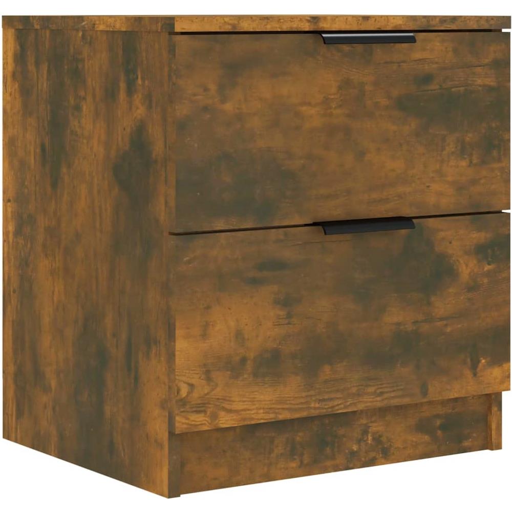 Comodini 2 Pz Rovere Fumo In Legno Multistrato - Foto 2