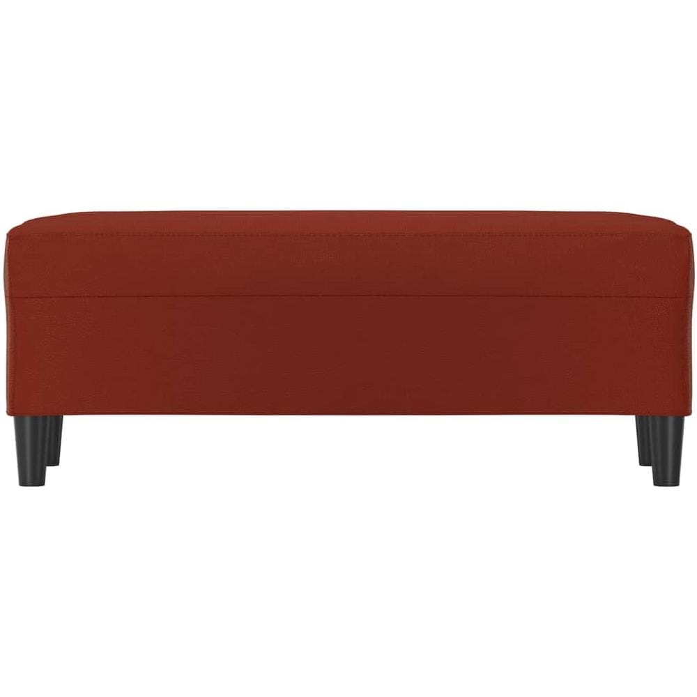 Panca Rosso Vino 100x35x41 Cm In Similpelle - Foto 3