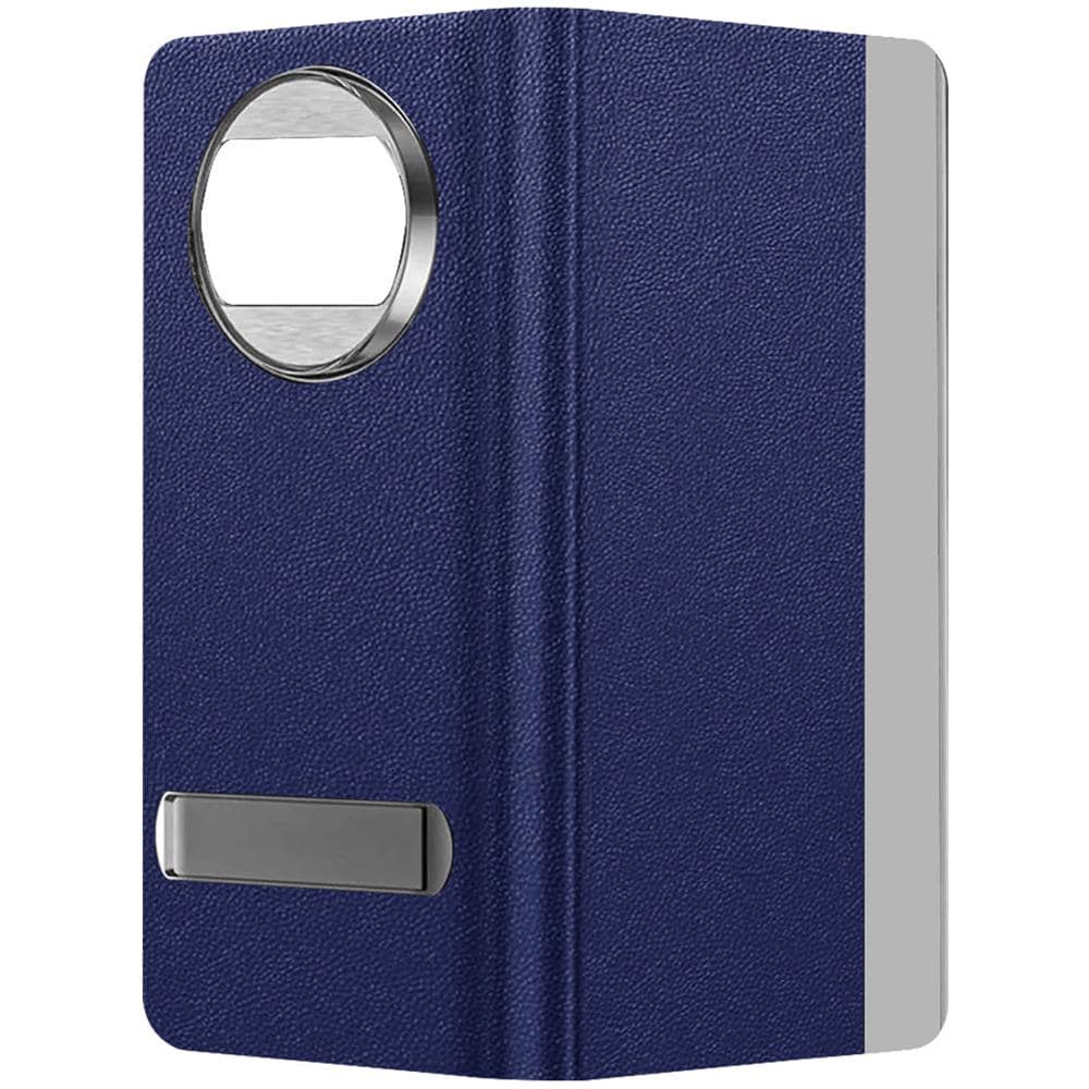 Custodia Per Huawei Mate X3 Con Finestra E Cavalletto Clear View Stand Blu - Foto 5