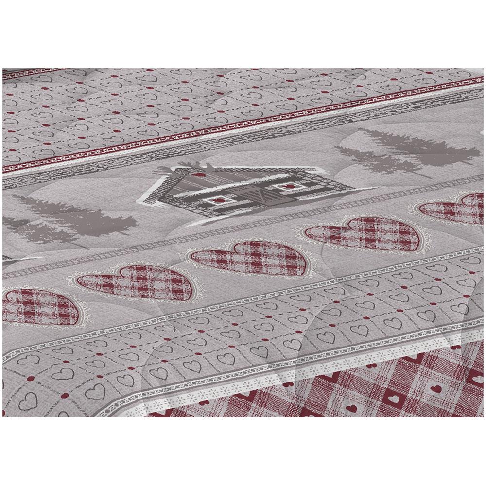 Trapunta Piumone Invernale Linea Pensieri Delicati Disegno Chalet Singolo Rosso - Foto 5