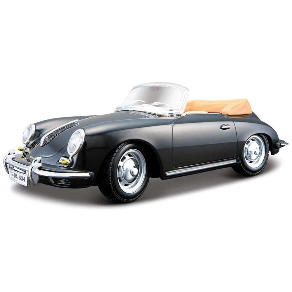 Porsche 356B Cabriolet 1961 1:24 (Nero / Rosso)  - Foto 1