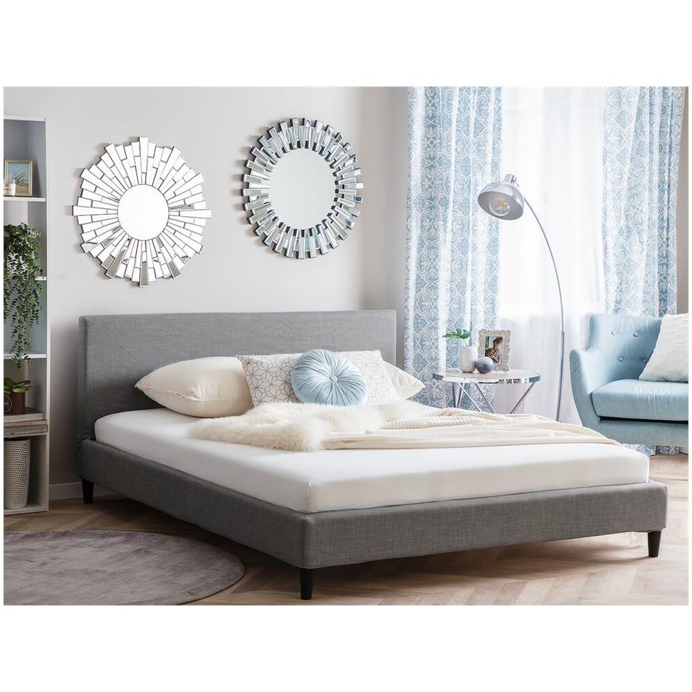 Fodera In Tessuto Grigio Chiaro Per Il Letto 180 X 200 Cm Fitou - Foto 2