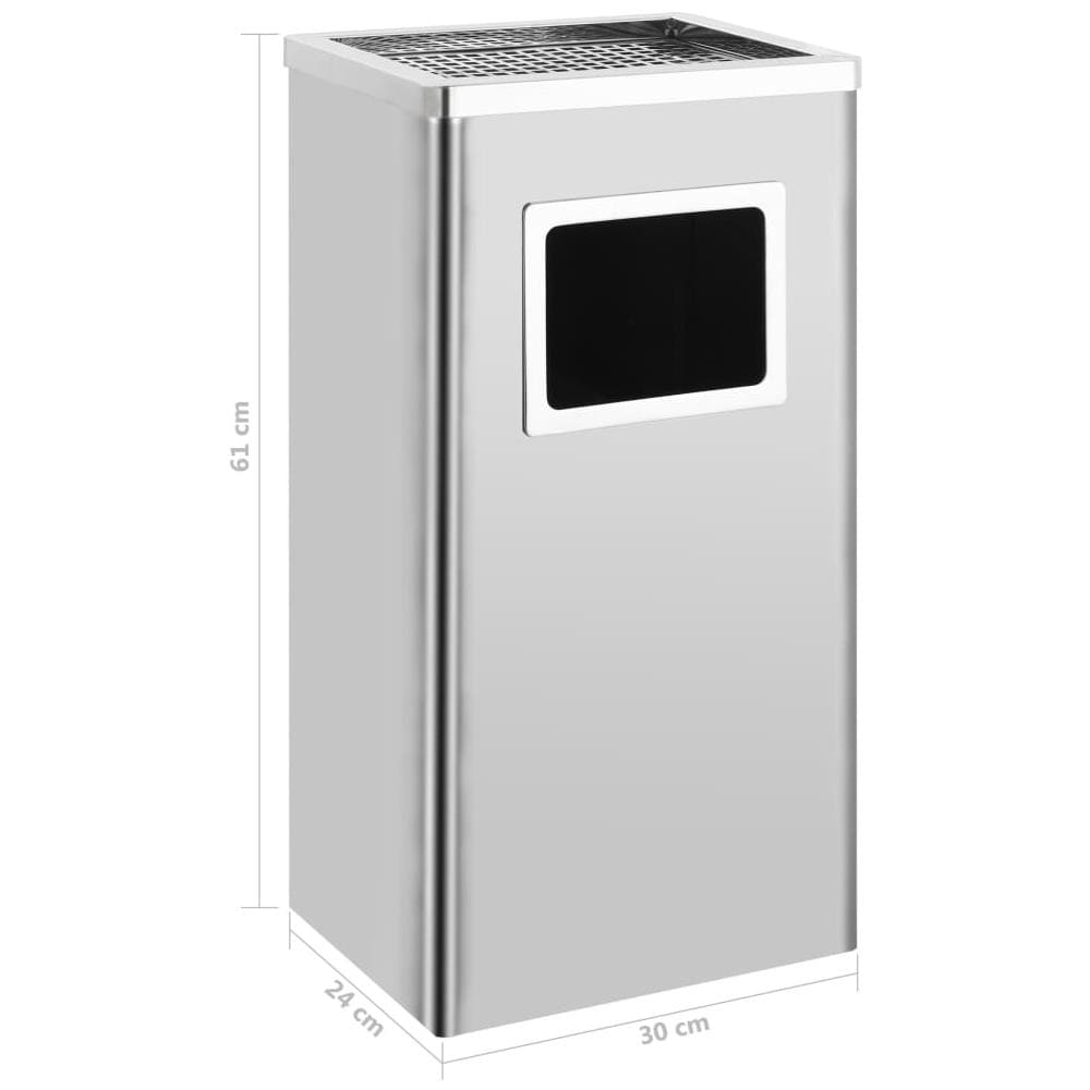 Pattumiera Con Posacenere Da Albergo 45 L Acciaio Inox - Foto 9