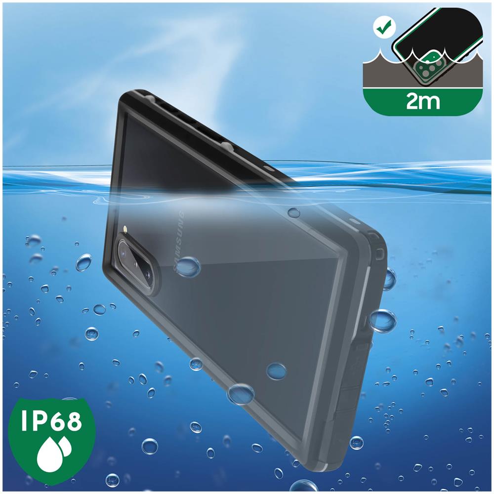 Cover Samsung Galaxy Note 10 Plus Waterproof 2m Con Vetrino Redpepper Nero - Foto 2