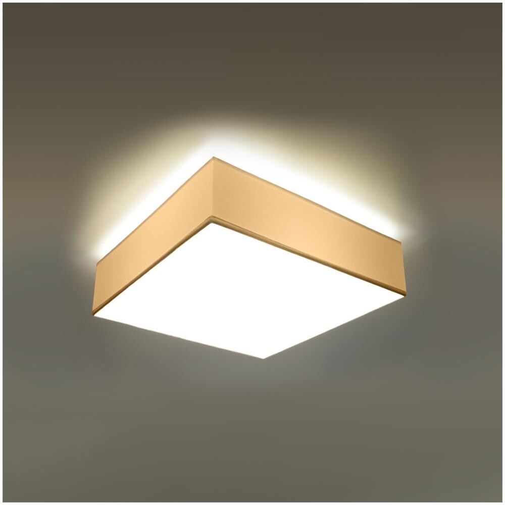 Plafoniera Quadrata Da Cucina E Soggiorno, In Pvc, 2 Luci Lampadine Led E-27 - Foto 15