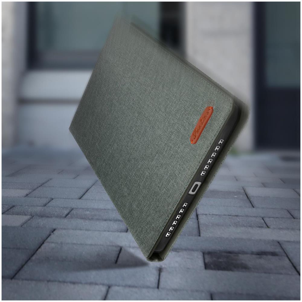 Cover Porta Carte Apple Ipad 5 / 6 / Air Tessuto Grigio - Foto 2