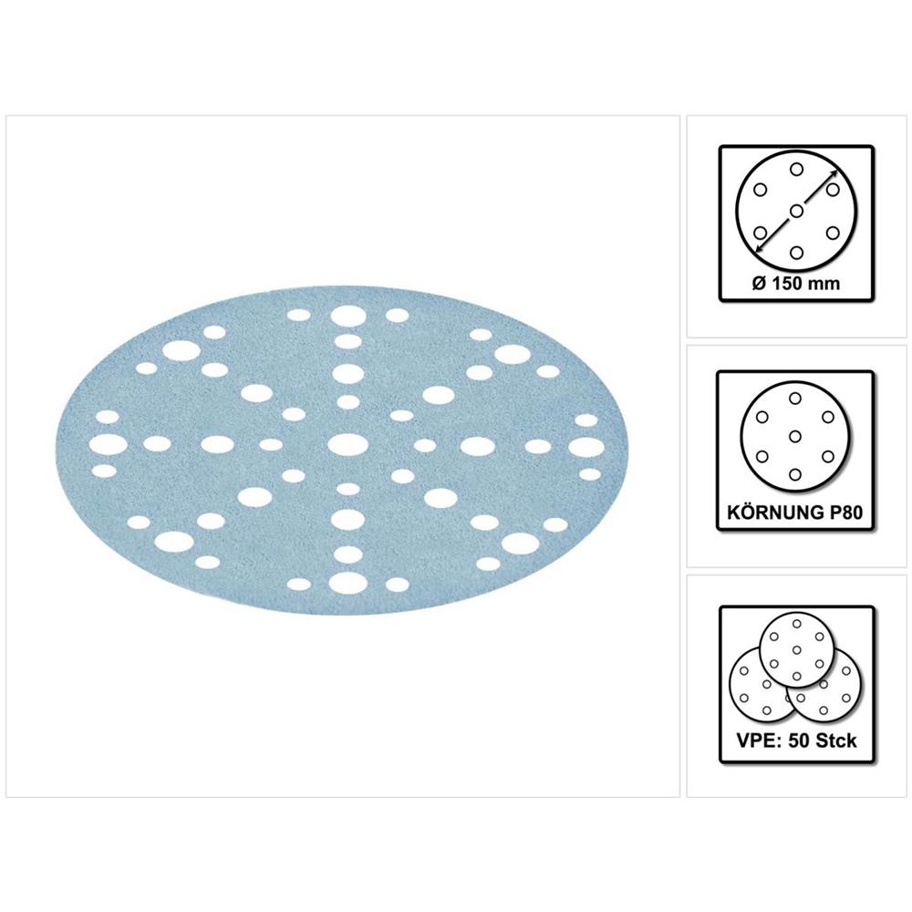 Disco Abrasivo Stf D150/48 P80 Gr / 50 150 Mm - 50 Pz. (575162) - Foto 1