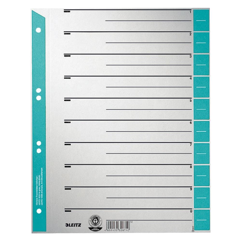 16520030 intercalare Indice a linguetta numerico Cartoncino Blu, Grigio - Foto 1