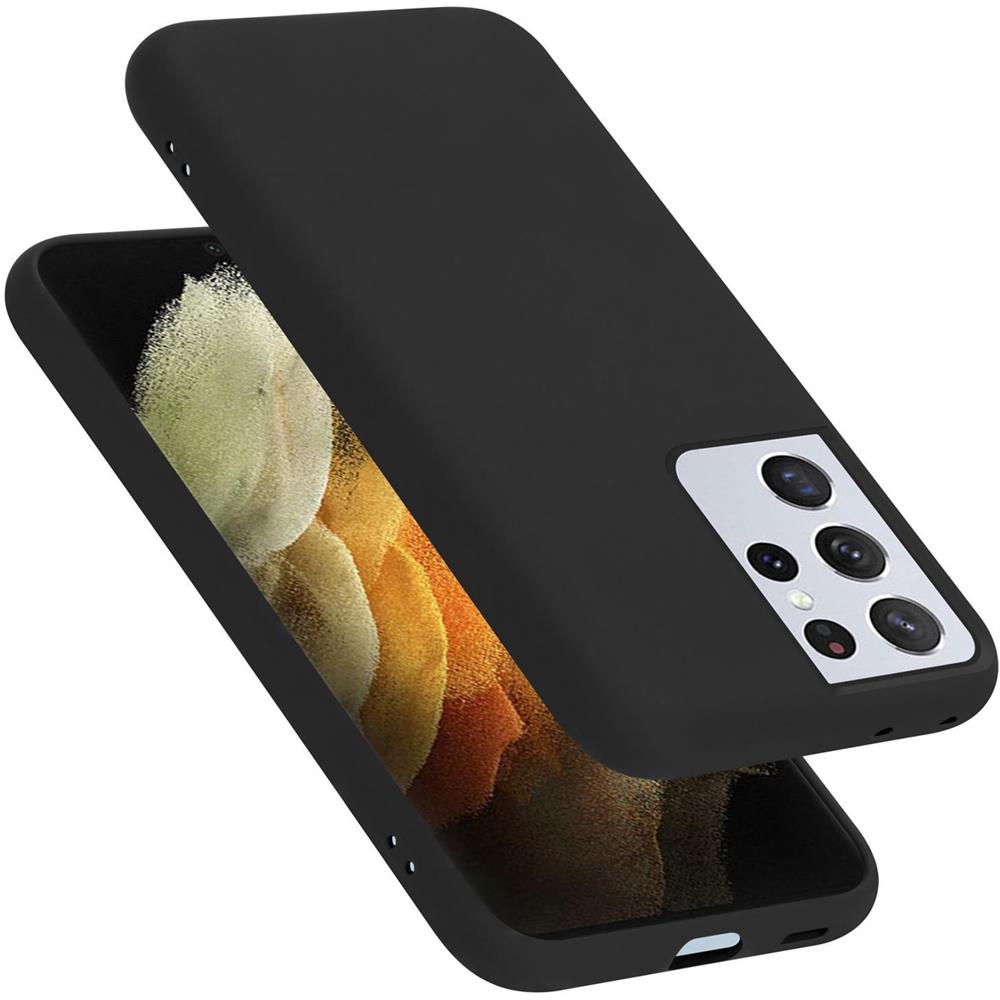 Custodia Compatibile Con Samsung Galaxy S21 Ultra In Liquid Nero - Coperchio Protettivo In Silicone Tpu Flessibile - Foto 1