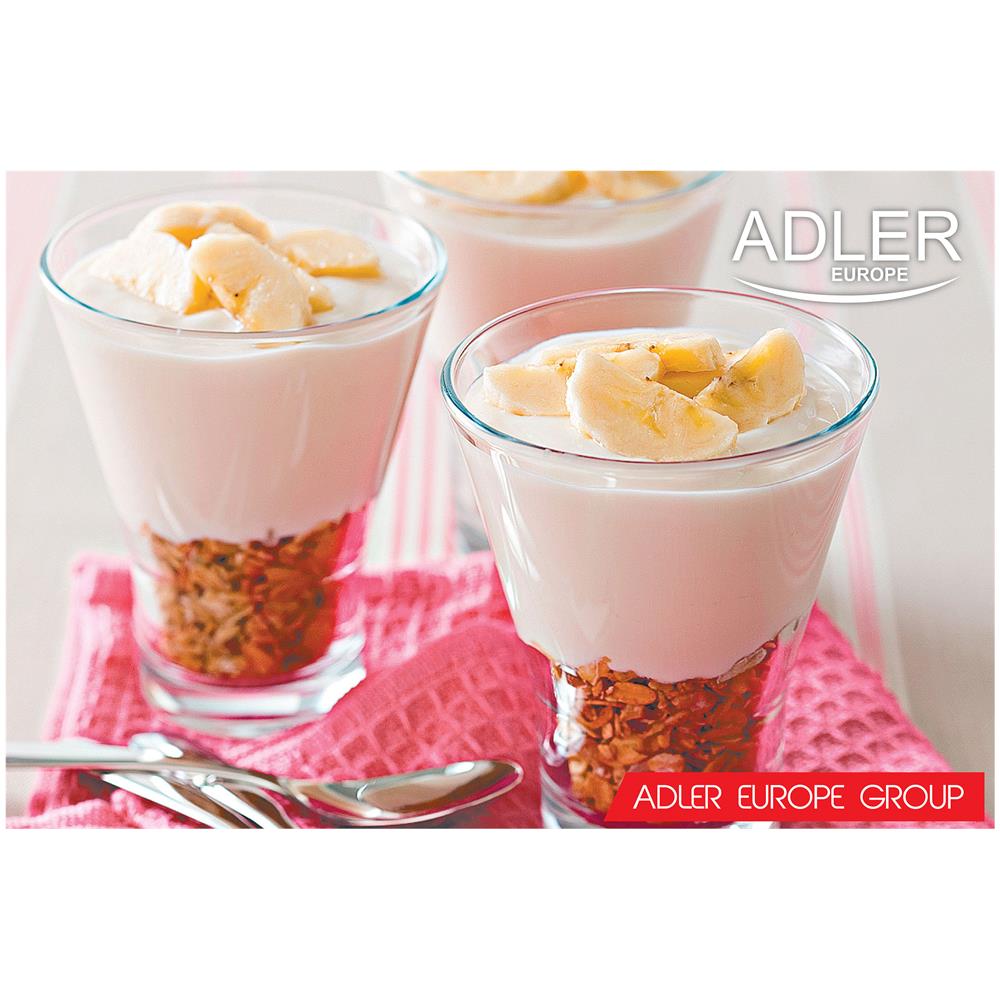 Yogurtiera AD4476 con Capacità 1.4 Litri 7 Barattoli da 200 ml Potenza 20 W Colore Nero - Foto 8