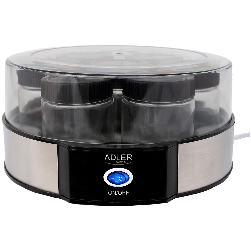 Yogurtiera AD4476 con Capacità 1.4 Litri 7 Barattoli da 200 ml Potenza 20 W Colore Nero - Foto 1