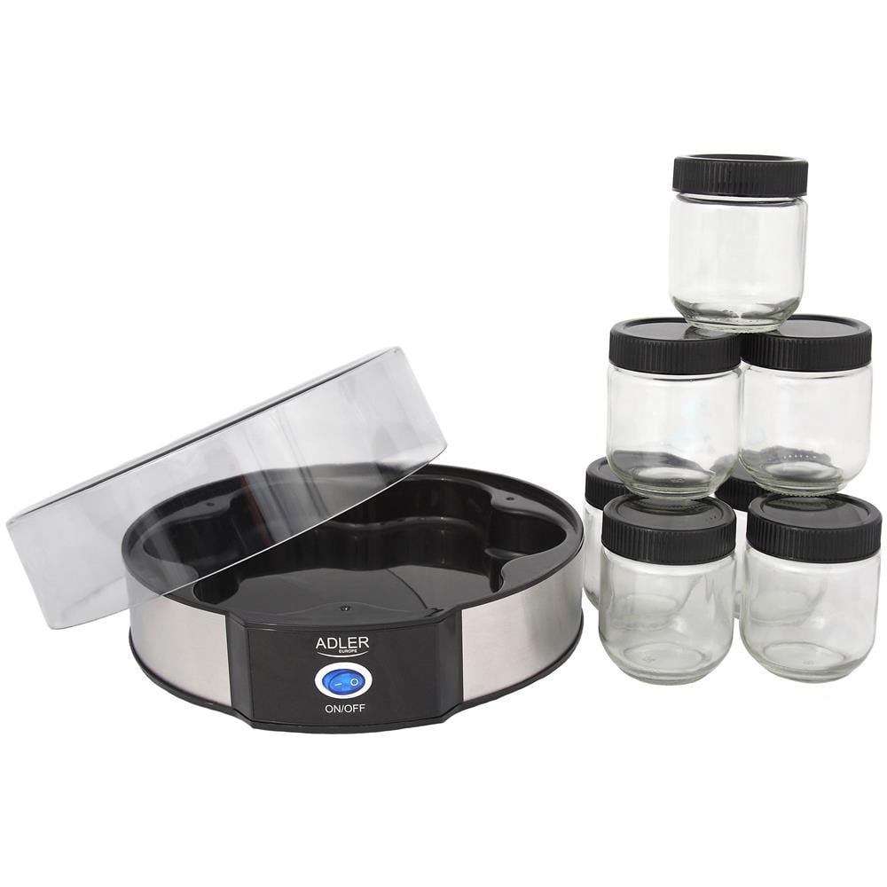 Yogurtiera AD4476 con Capacità 1.4 Litri 7 Barattoli da 200 ml Potenza 20 W Colore Nero - Foto 2