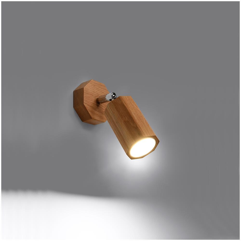 Applique Da Parete In Legno Zeke Legno 175x195x80 Mm Legno - Foto 2