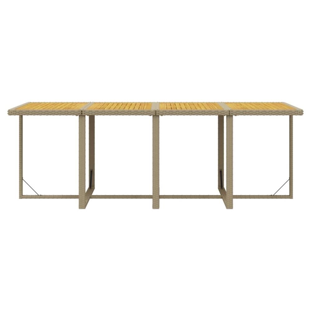 Set Da Pranzo Per Giardino 13pz Con Cuscini In Polyrattan Beige - Foto 7