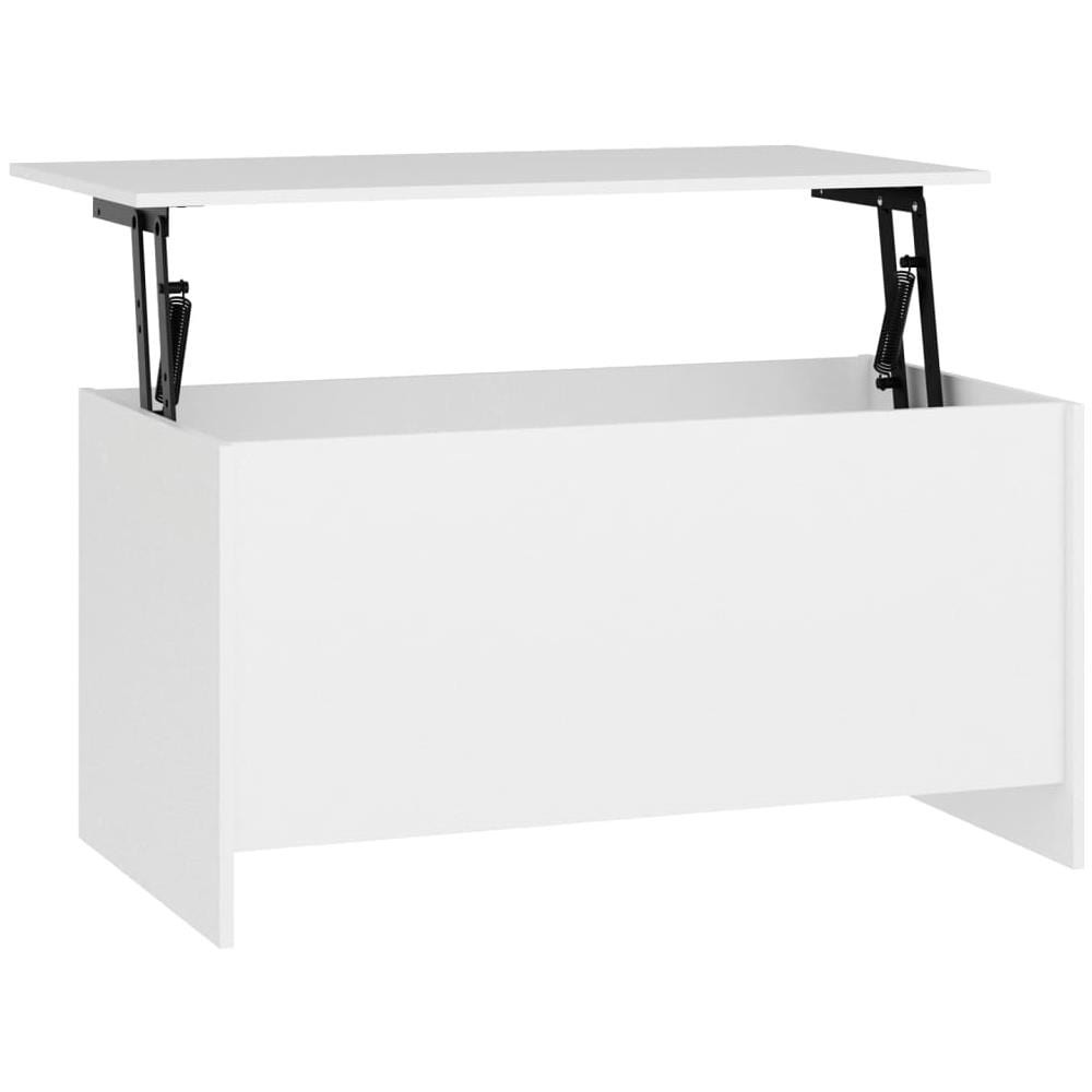 Tavolino Da Salotto Bianco 102x55,5x52,5 Cm Legno Multistrato - Foto 1
